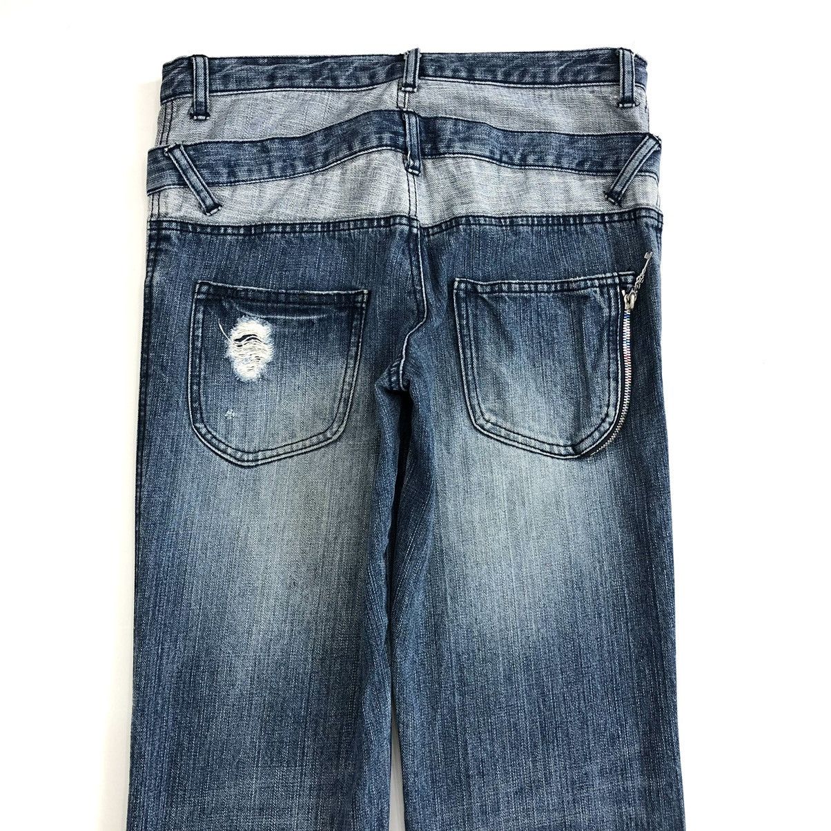 If Six Was Nine × Japanese Brand × PPFM 179/WG Nicole Club Double Waist Blue Wash Jeans Size US 36 / EU 52 - 17 Thumbnail