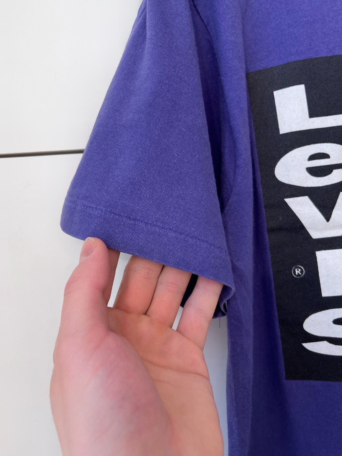 Levi's × Vintage Vintage 1992 Levi's 501 Single Stitch Streetwear Purple Tee Size US M / EU 48-50 / 2 - 6 Thumbnail