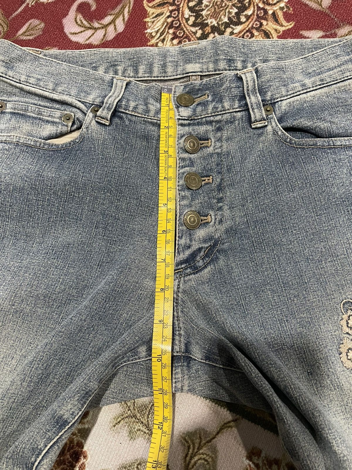 If Six Was Nine × Le Grande Bleu (L.G.B.) × Tornado Mart Vintage Tornado Mart Tribal Denim Pants Size US 31 - 16 Thumbnail