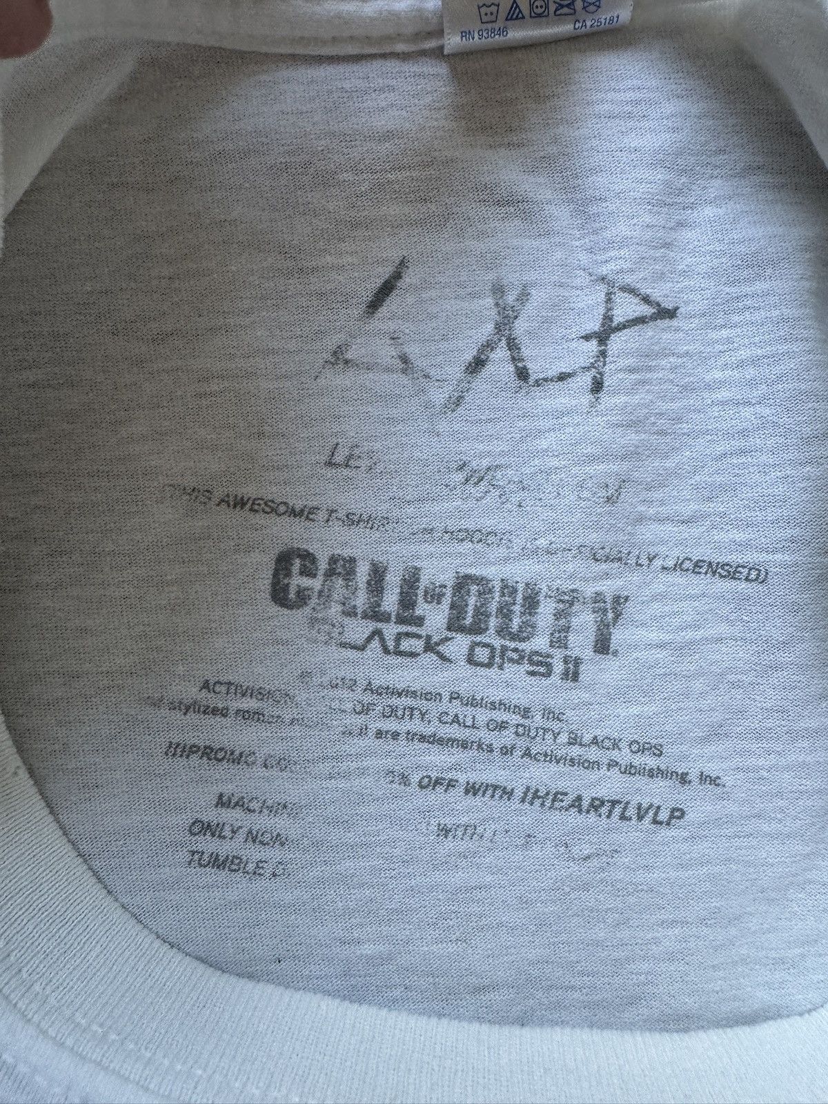 Playstation Vintage 2012 Call of duty Black Ops 2 video game promo tee Size US L / EU 52-54 / 3 - 5 Thumbnail