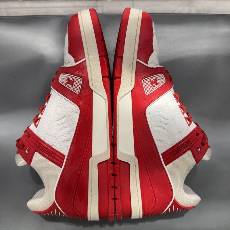 Louis Vuitton Louis Vuitton Trainer Red Fashion Sneakers for Men 0079 Size US 9.5 / IT 39.5 - 9 Thumbnail