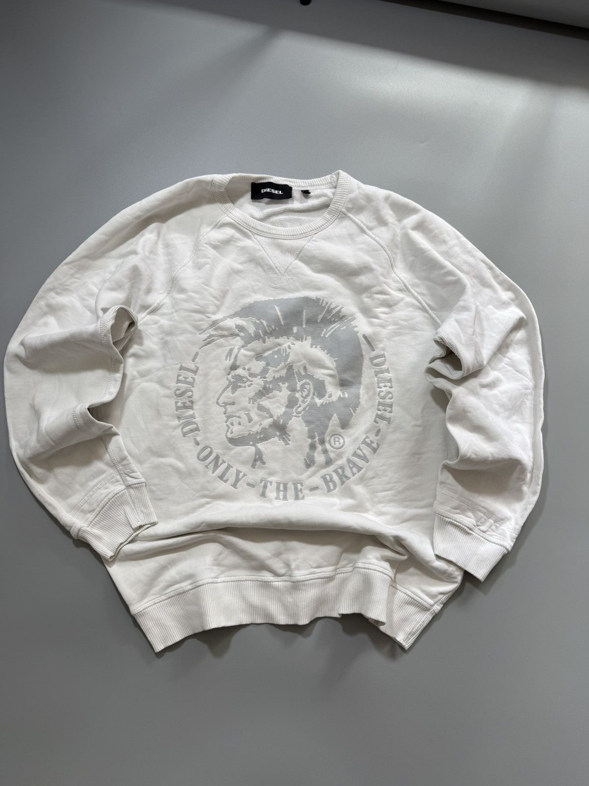 Diesel Diesel Avant-Garde White Sweatshirt Size US M / EU 48-50 / 2 - 1 Thumbnail