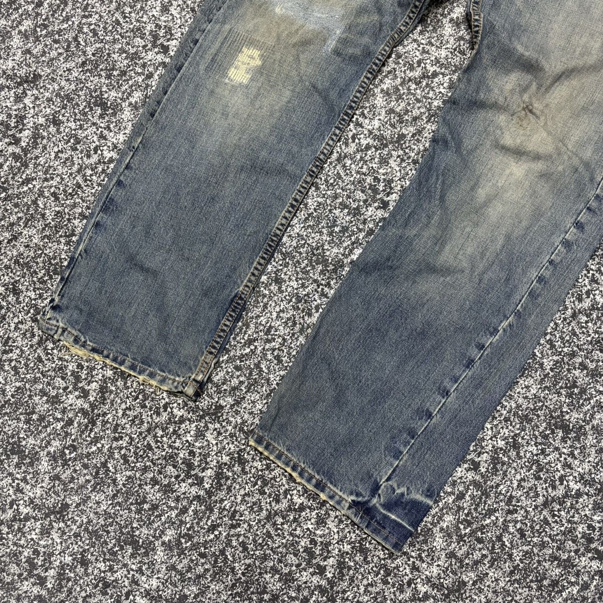 Japanese Brand × Takeo Kikuchi 🔴 Vintage Takeo Kikuchi Patchwork Distressed Denim Jeans 🔴 Size US 36 / EU 52 - 4 Thumbnail
