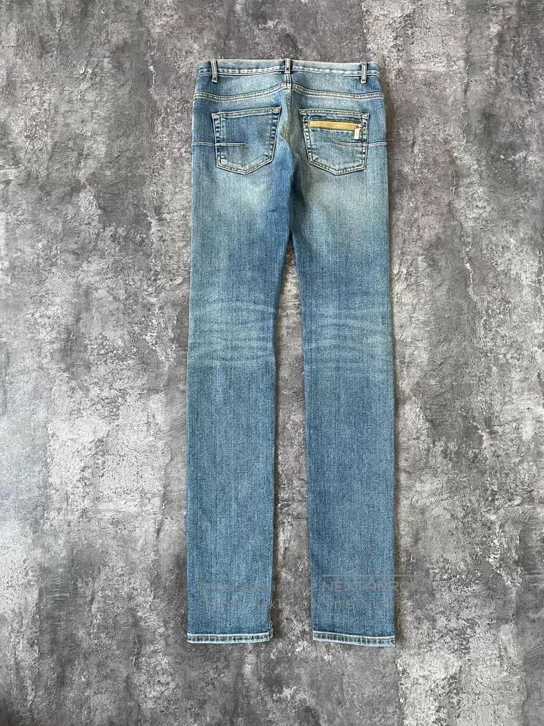 Dior Dior Light blue water-washed cat whisker back single zippe Size US 28 / EU 44 - 7 Thumbnail