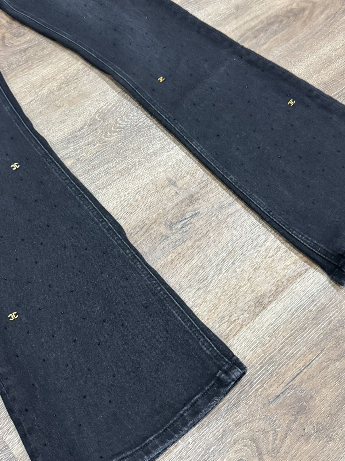 Japanese Brand Bedazzled Flare Denim Jeans Size US 30 / EU 46 - 13 Thumbnail