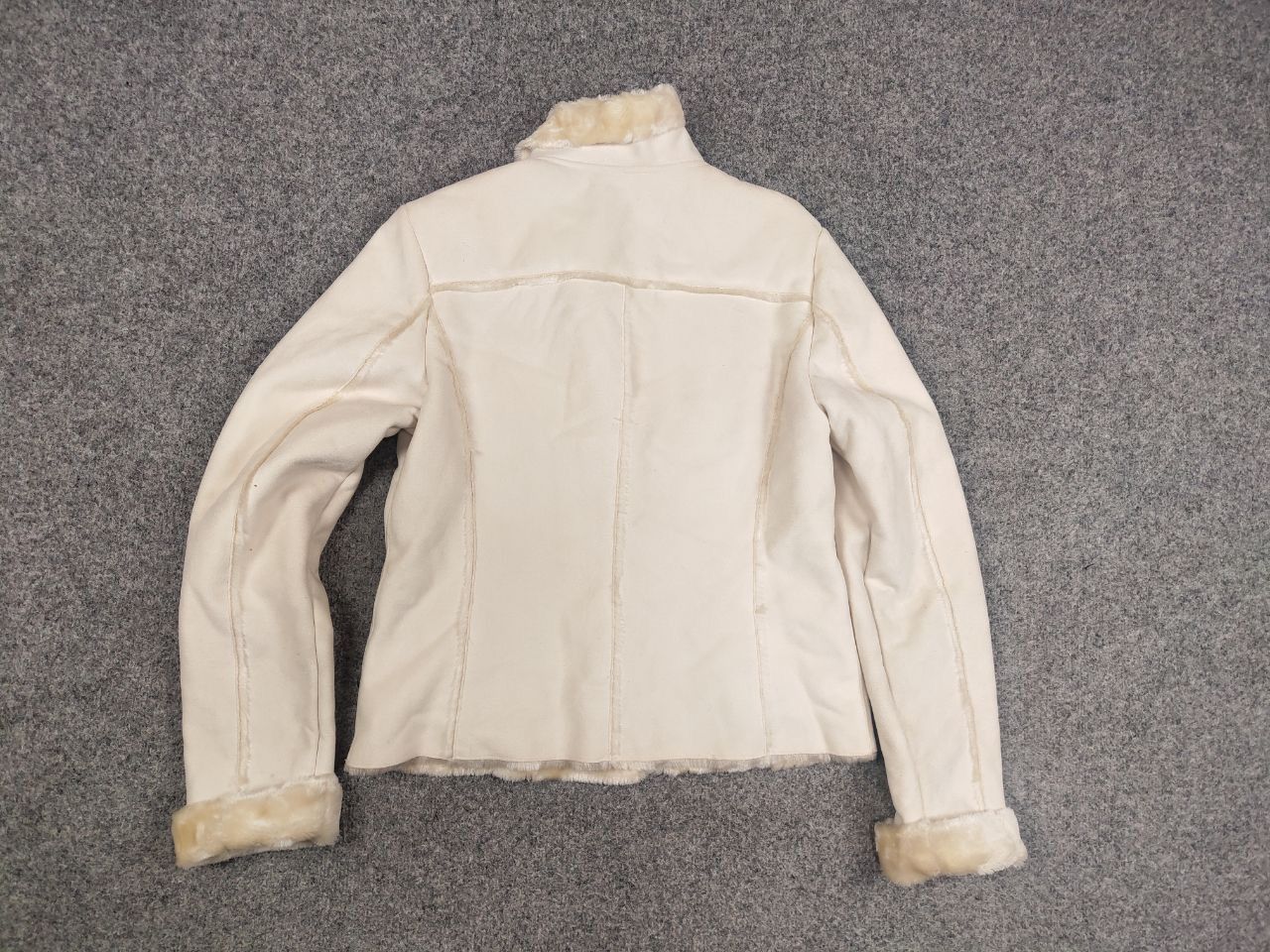 If Six Was Nine VTG Avant Garde If Six Was Nine Style Fur Beige Jacket Size XS / US 0-2 / IT 36-38 - 10 Thumbnail