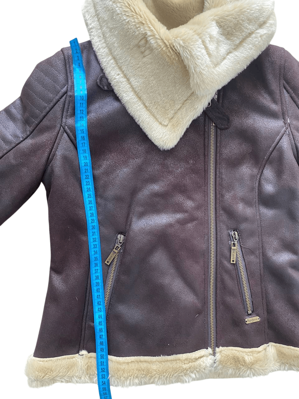 Pepe Jeans Ludovica Faux Shearling Aviator Jacket XS