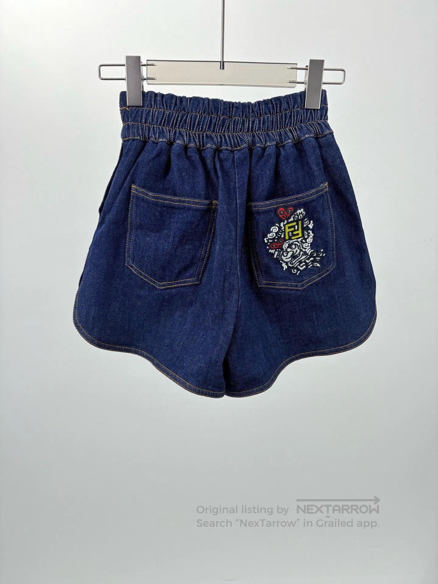 Fendi FENDI Back Pocket Logo Denim Shorts. Size 35" - 1 Thumbnail