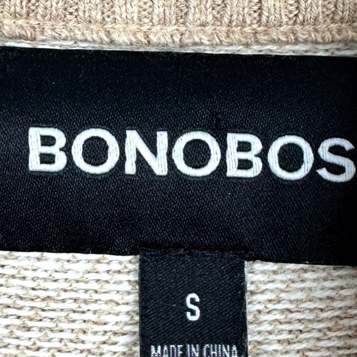 Bonobos Bonobos Sweater Mens S Tan Quarter Zip Pullover Mock Neck Knit Long Sleeve Classic Casual EUC Size US S / EU 44-46 / 1 - 4 Thumbnail
