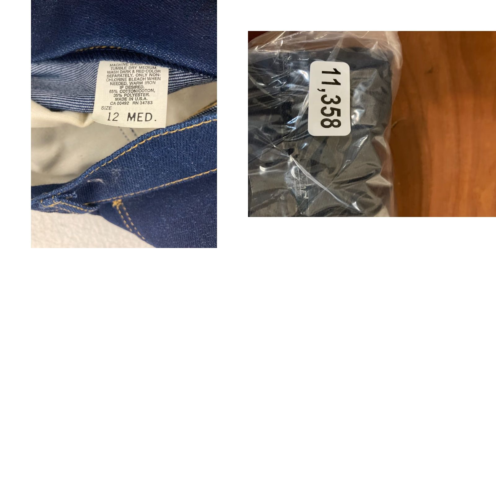 Lee VINTAGE Lee Jeans Womens 12 Short Mom Fit High Rise 28X30 USA Made Denim Blue Jeans | Lee | Vintage 80s Women's 12 Short High Rise Jeans Size 34" / US 12 / IT 48 - 8 Thumbnail