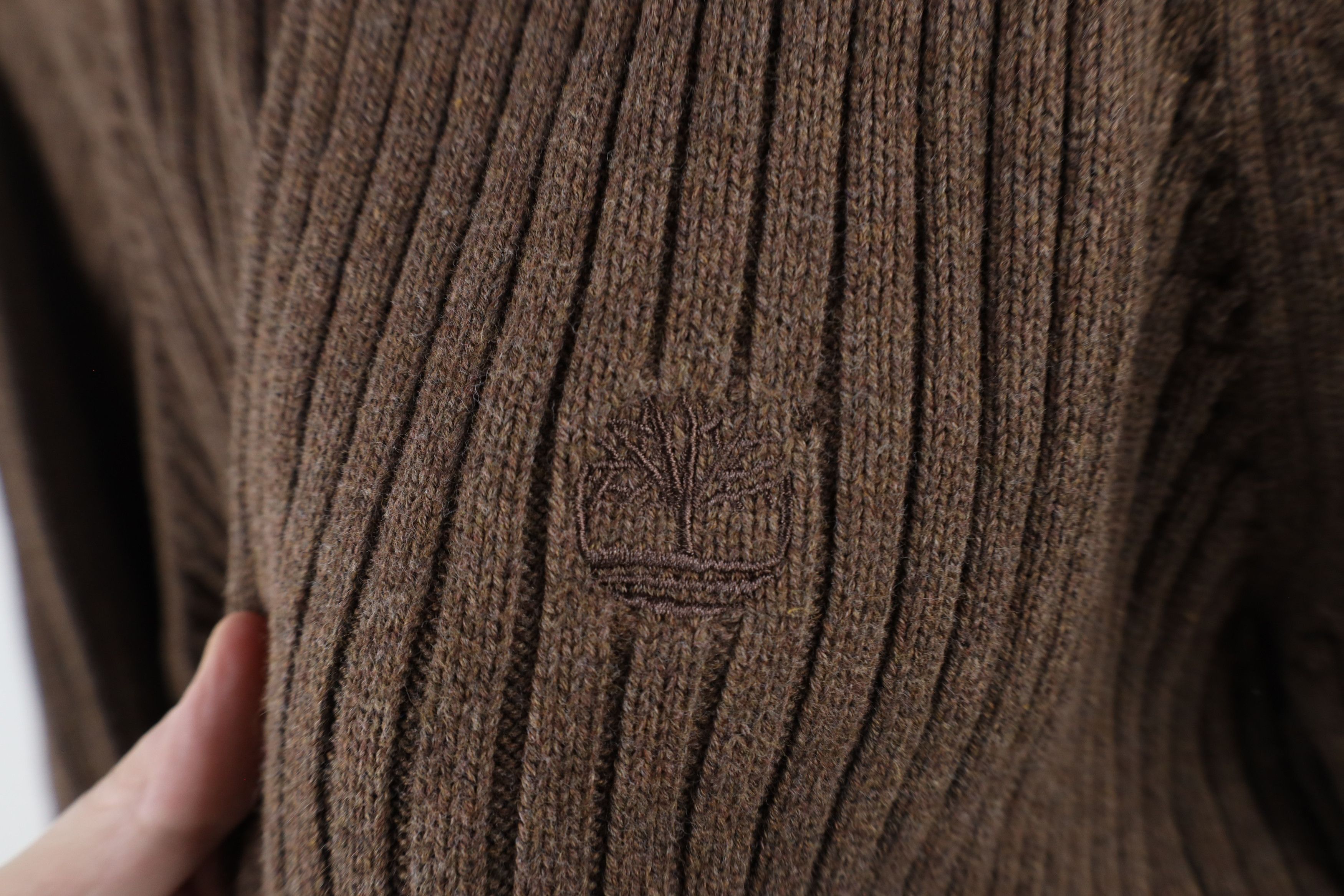 Timberland × Vintage Vintage 90s Timberland Heavyweight Crewneck Sweater Brown Size US XL / EU 56 / 4 - 4 Thumbnail