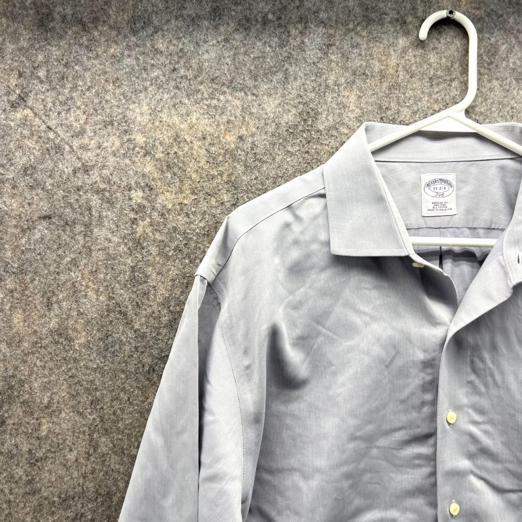 Brooks Brothers Brooks Brothers 346 Shirt Men 17 2/3 Adult Gray Button-Down Regular Fit Size US XL / EU 56 / 4 - 3 Thumbnail