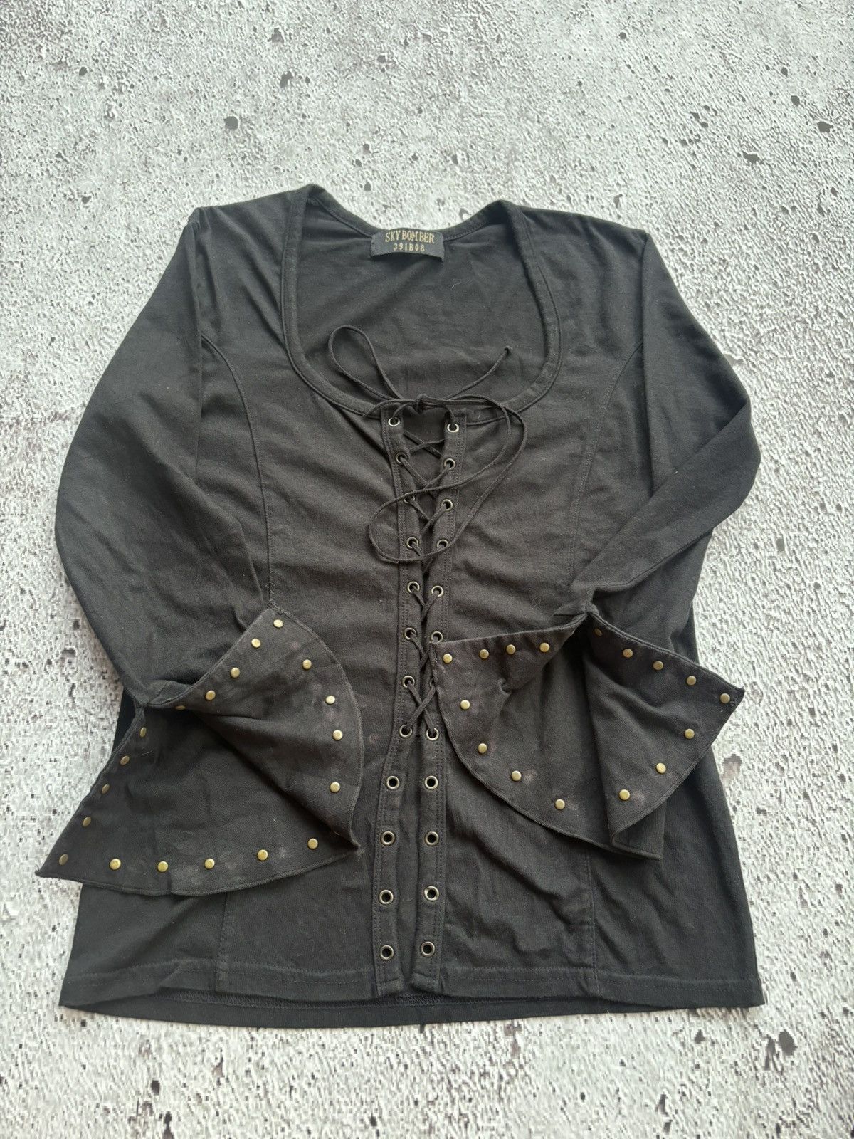 Tornado Mart Y2k Sky Bomber Laced Studded Longsleeve Size M / US 6-8 / IT 42-44 - 3 Thumbnail
