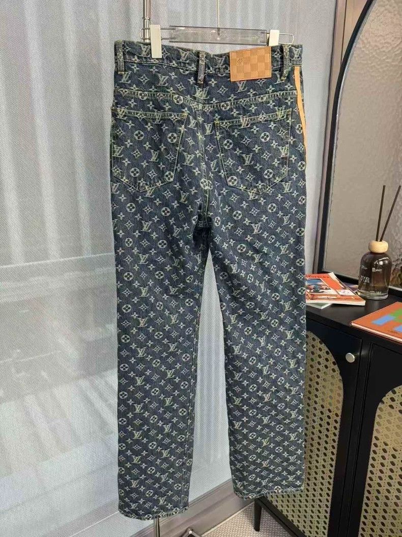 Louis Vuitton Louis Vuitton Full logo side stripe jeans Size US 27 - 2 Thumbnail