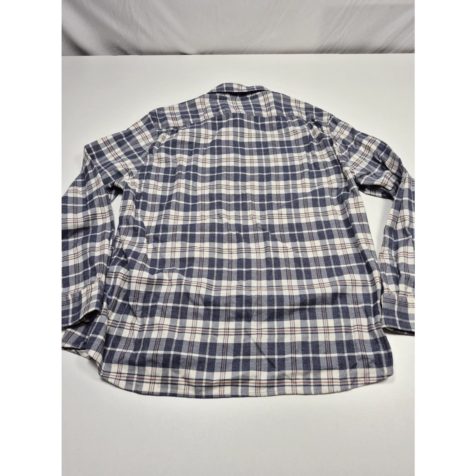 Faherty Faherty Men's Flannel Shirt 2XL Blue Plaid Button-Up Long Sleeve Cotton 100% Casual Fall Mens Size US XXL / EU 58 / 5 - 6 Thumbnail