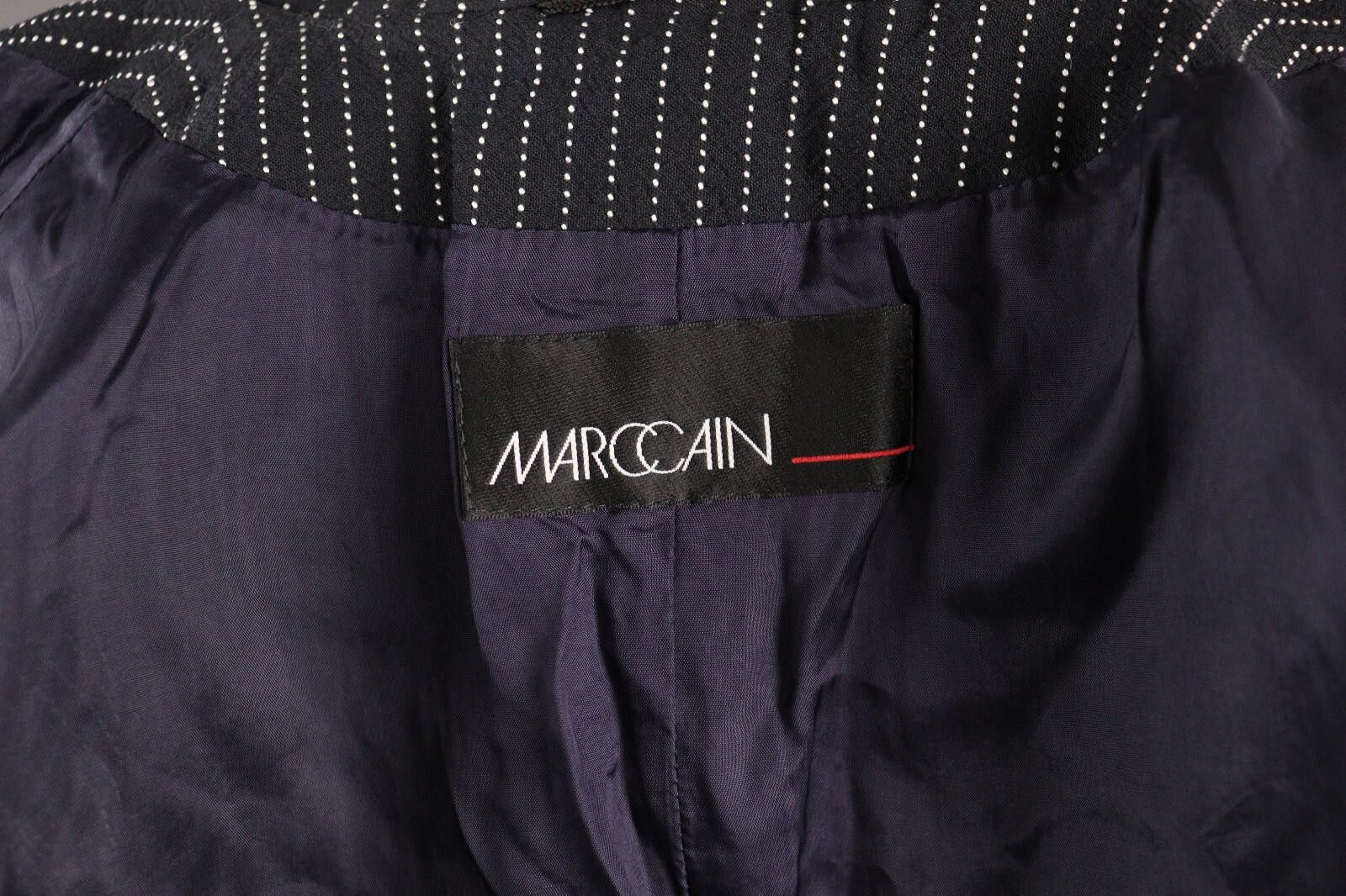 Designer Ladies Marc Cain Gray Wool Classic Blazer Jacket Size 2 Size XS / US 0-2 / IT 36-38 - 10 Thumbnail