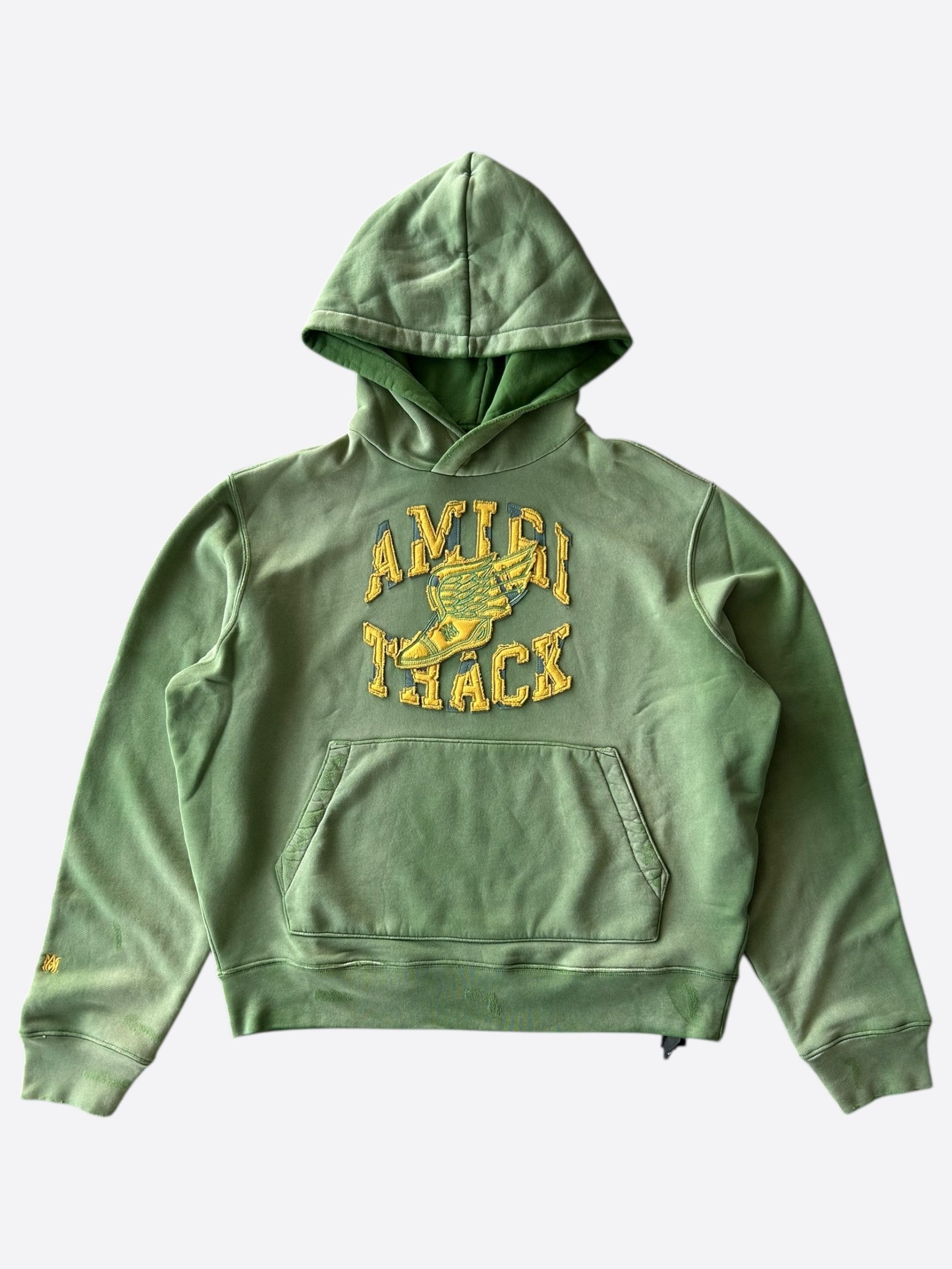 Amiri Amiri Green & Yellow Track Logo Hoodie Size US XS / EU 42 / 0 - 1 Thumbnail