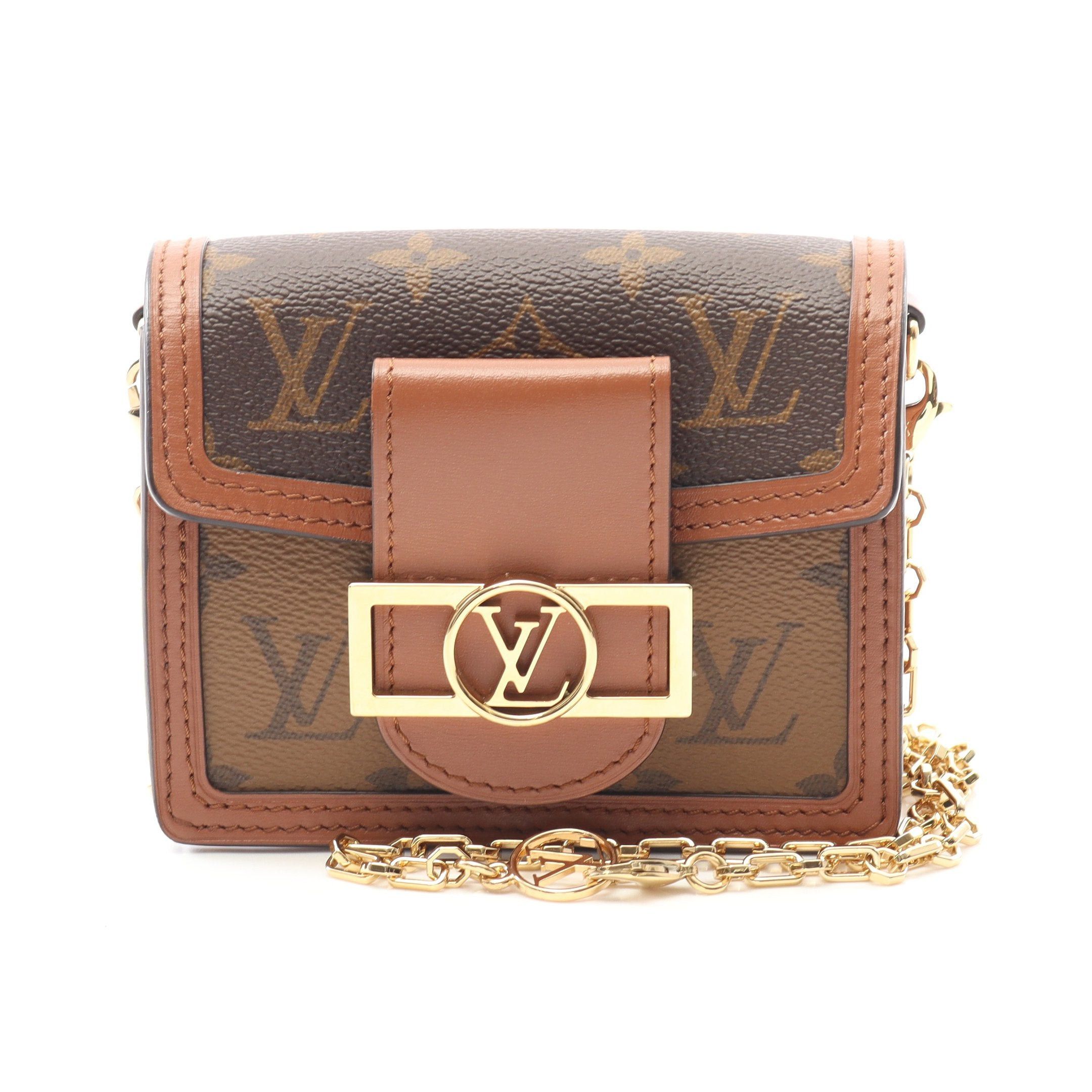 Louis Vuitton Louis Vuitton Pico Dauphine Monogram Reverse Chain Shoulder Bag Leather Brown Size ONE SIZE - 1 Thumbnail