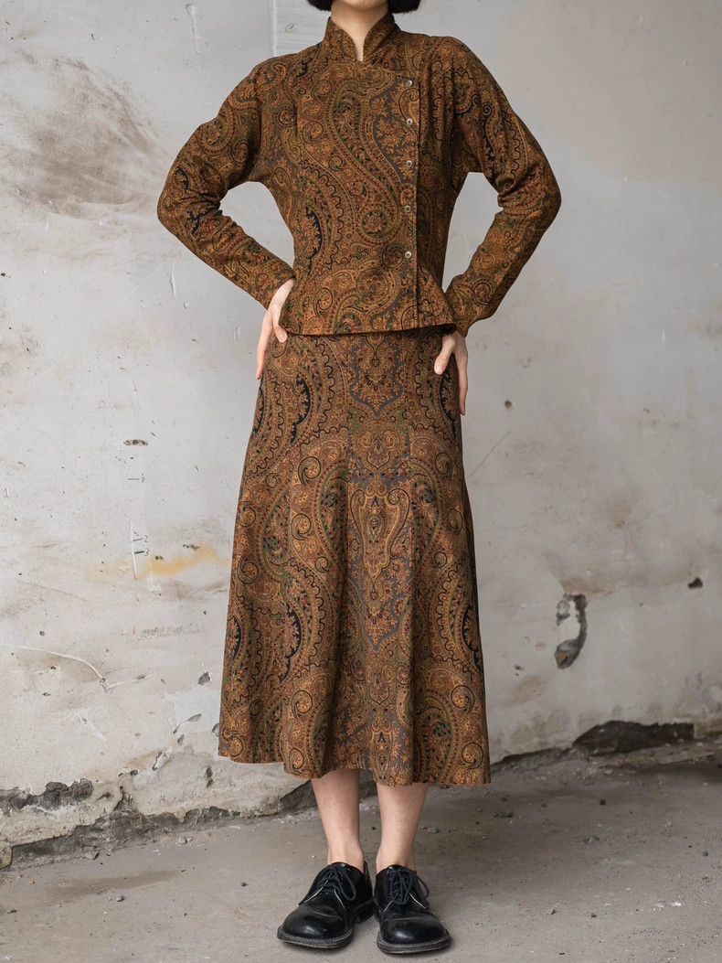 Kenzo KENZO Brown classical cashew flower set vintage Size M / US 6-8 / IT 42-44 - 4 Thumbnail