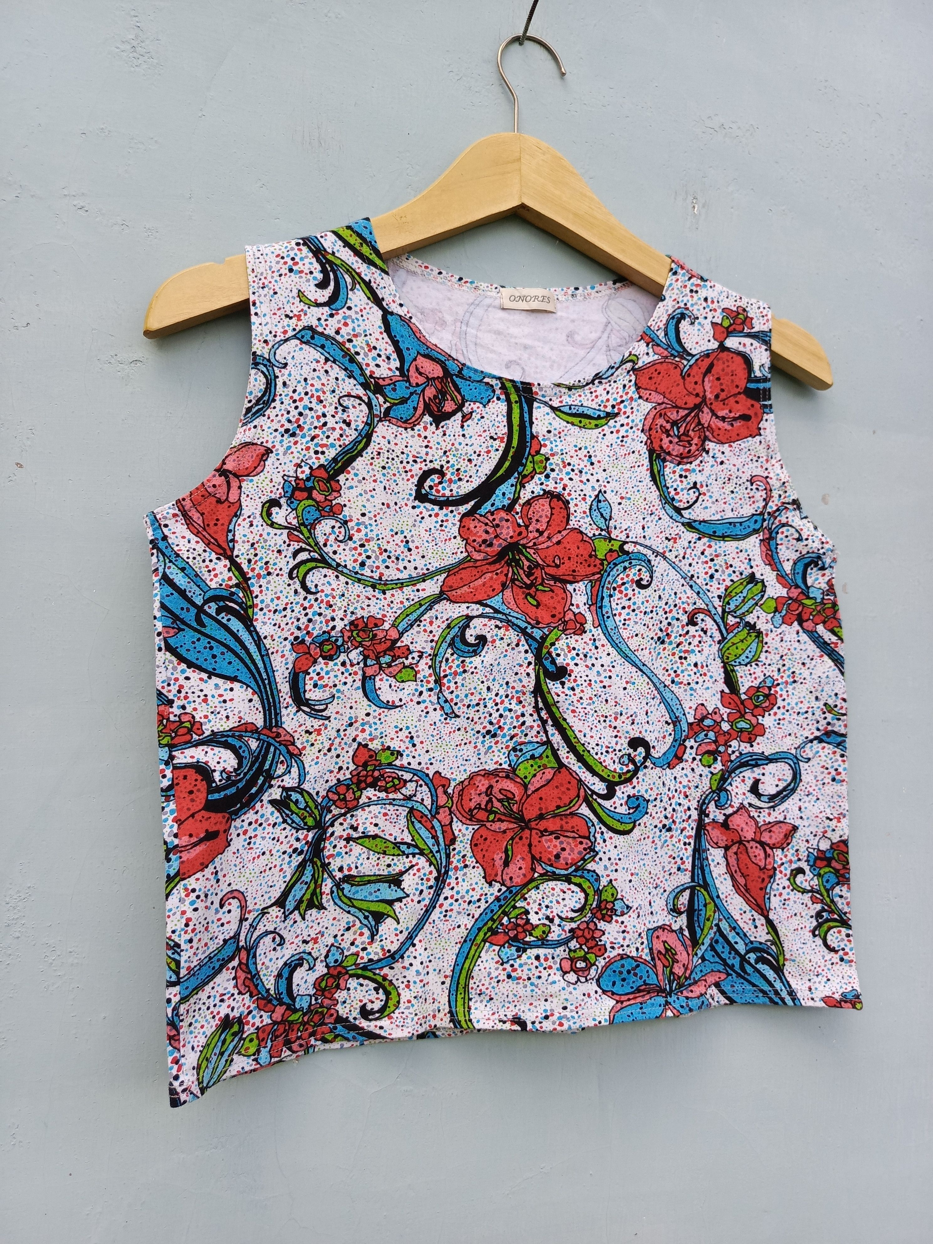 Japanese Brand Onores Floral Top – Vintage Japanese Style Size M / US 6-8 / IT 42-44 - 3 Thumbnail