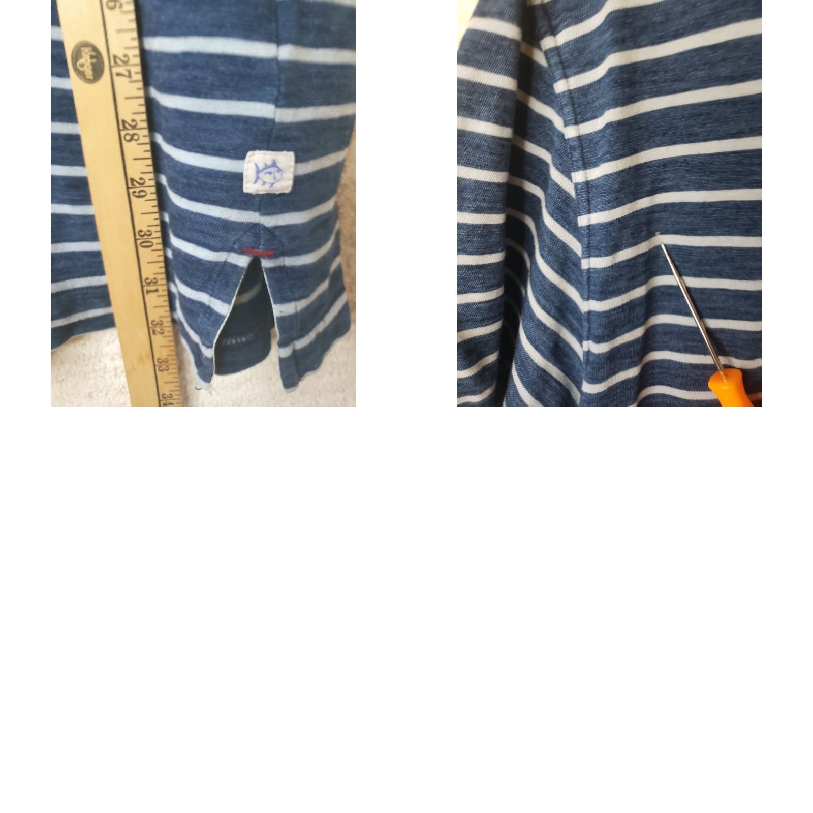 Southern Tide Southern Tide Golf Polo Shirt Mens Regular XL Blue Striped Collared Stretch Size US XL / EU 56 / 4 - 9 Thumbnail