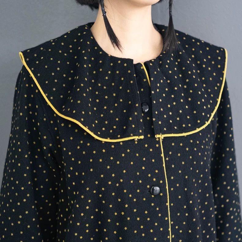 Kenzo KENZO Early black star lace collar robe vintage Size M / US 6-8 / IT 42-44 - 6 Thumbnail