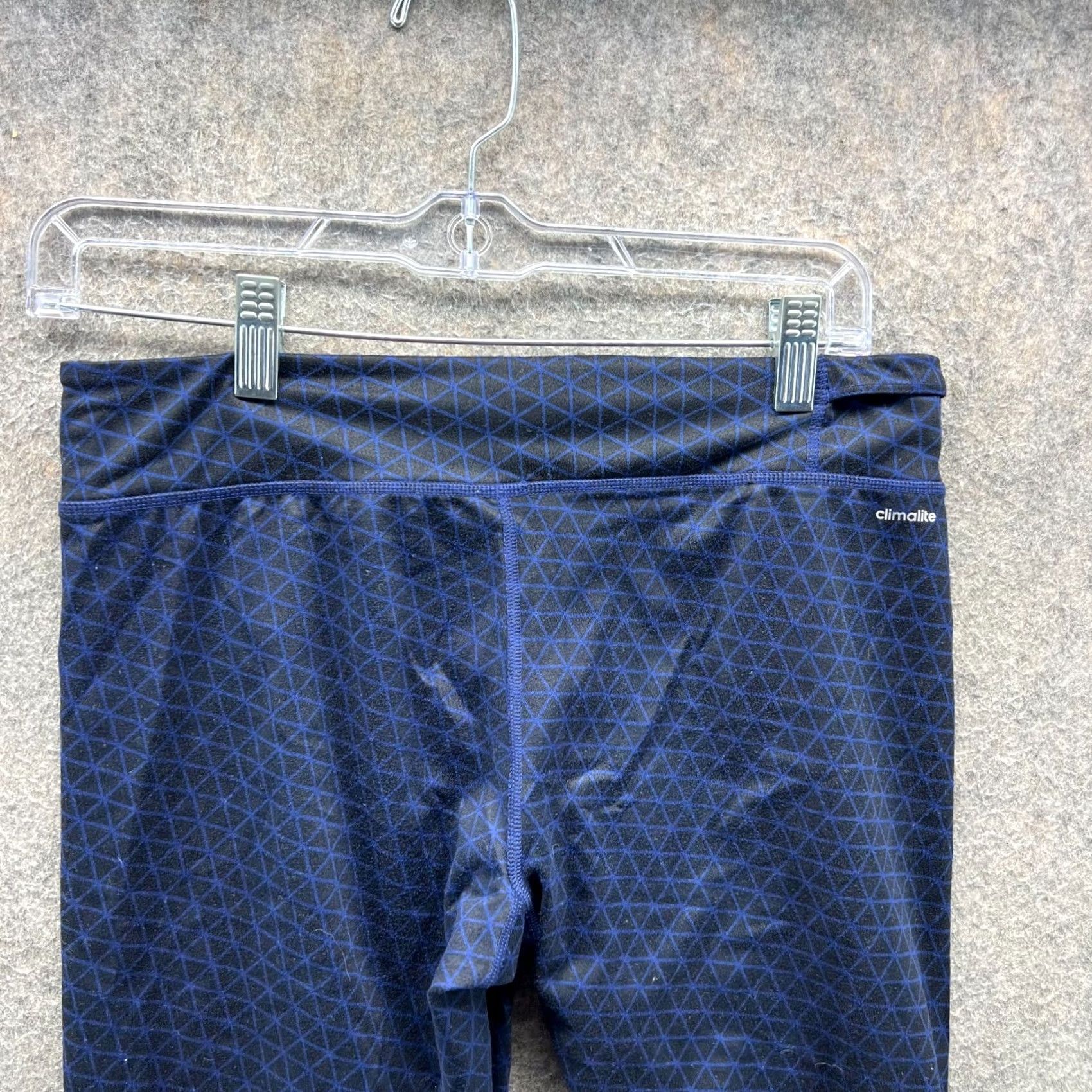 Adidas Adidas Pants Womens Medium Blue Athletic Climalite Training Gym Printed Leggings Size 32" / US 10 / IT 46 - 7 Thumbnail