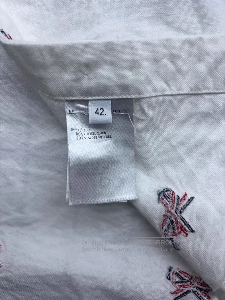 Thom Browne Thom Browne Butterfly knot embroidered white long-sleeved Size US XS / EU 42 / 0 - 6 Thumbnail