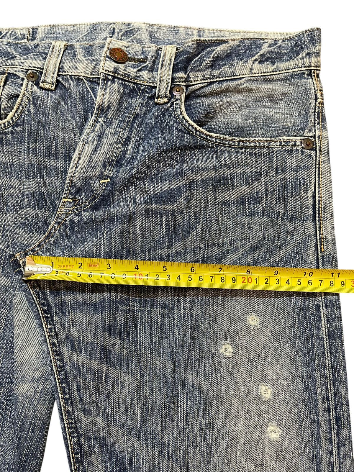 Edwin Vintage Edwin Blue Trip 503 Faded Distress Wide Leg Baggy Size US 34 / EU 50 - 14 Thumbnail