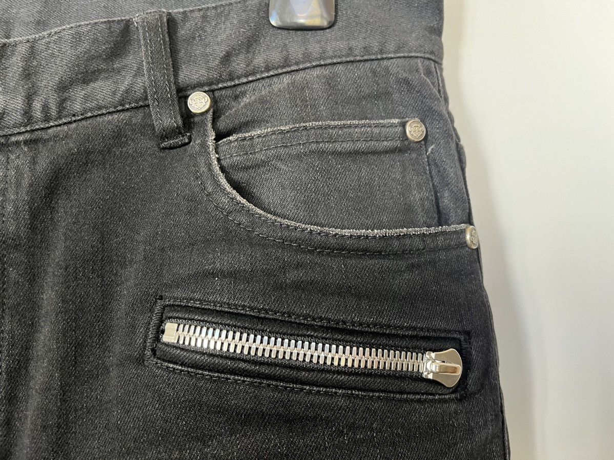 Balmain BALMAIN Leather knee Biker Denim made in Japan Size US 33 - 5 Thumbnail