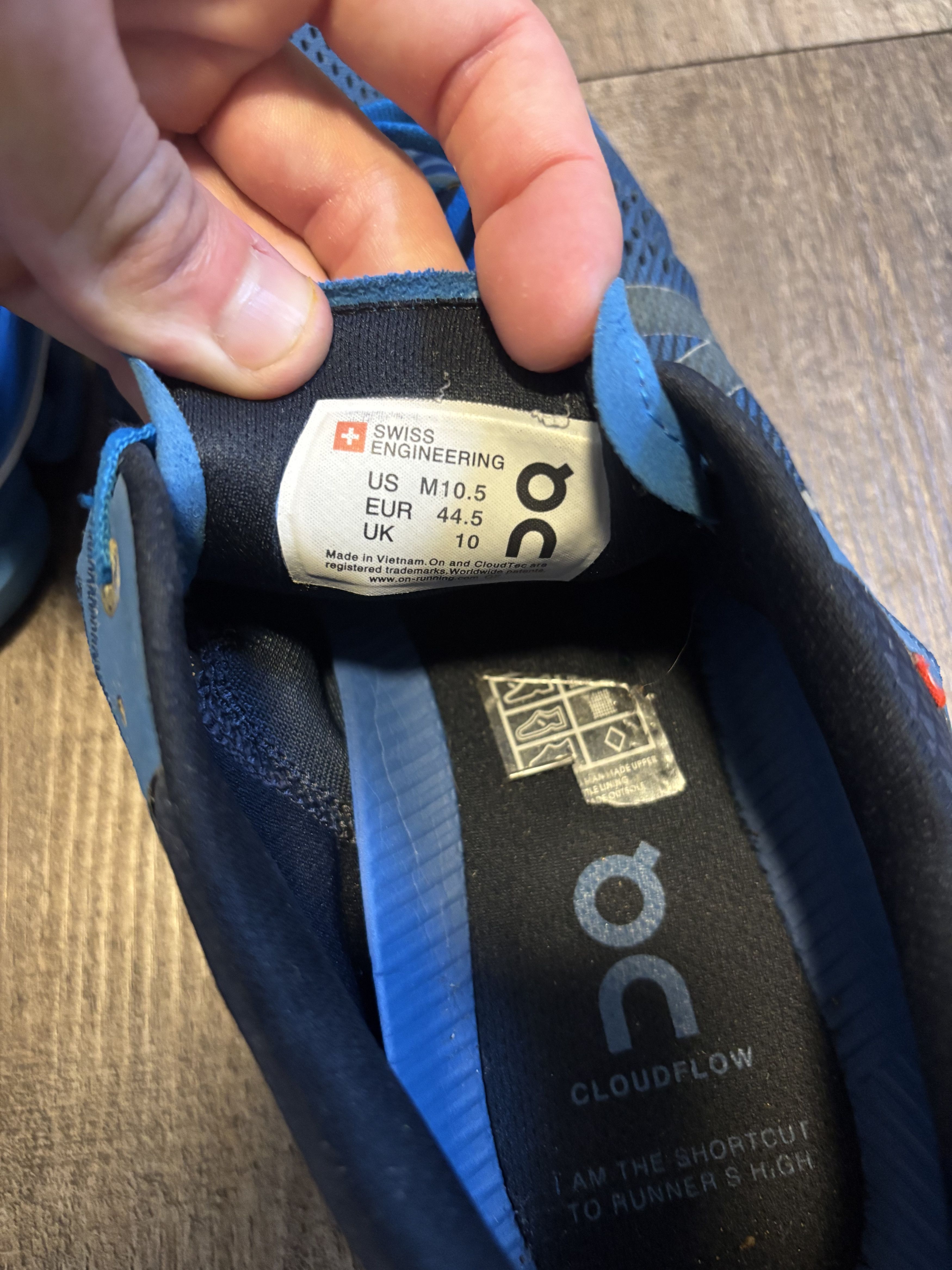 On On Cloud Cloudflow 1 'River / Navy' Lowtop Running Sneakers Size US 10.5 / EU 43-44 - 5 Thumbnail
