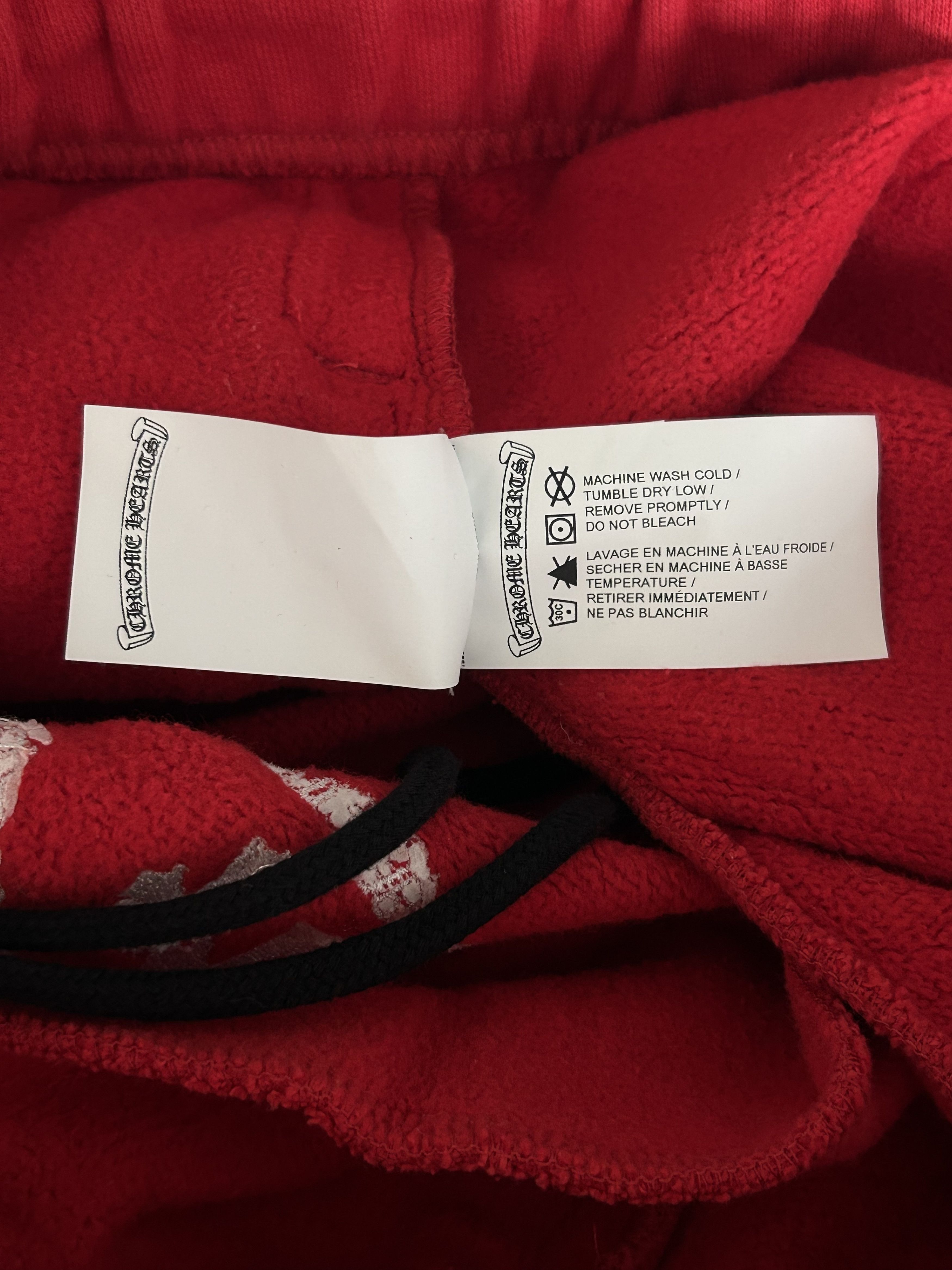 Chrome Hearts Red & White Triple Cross Embroidered Sweatpants Size US 30 / EU 46 - 5 Thumbnail