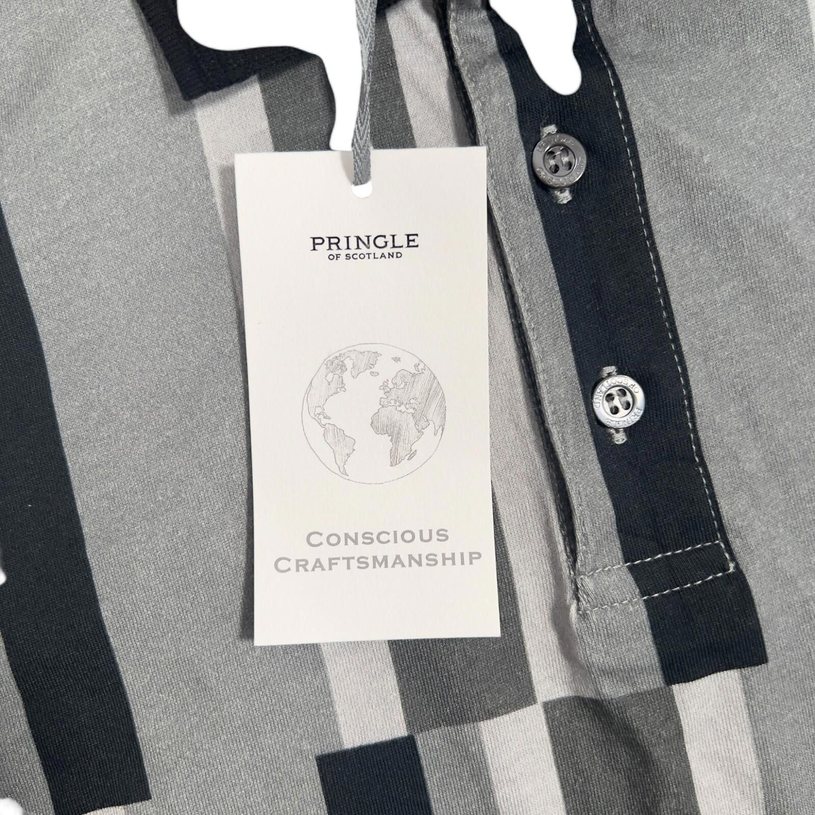 Pringle Of Scotland Pringle of Scotland Deconstructed Stripes Polo Shirt Size M Size US M / EU 48-50 / 2 - 9 Thumbnail