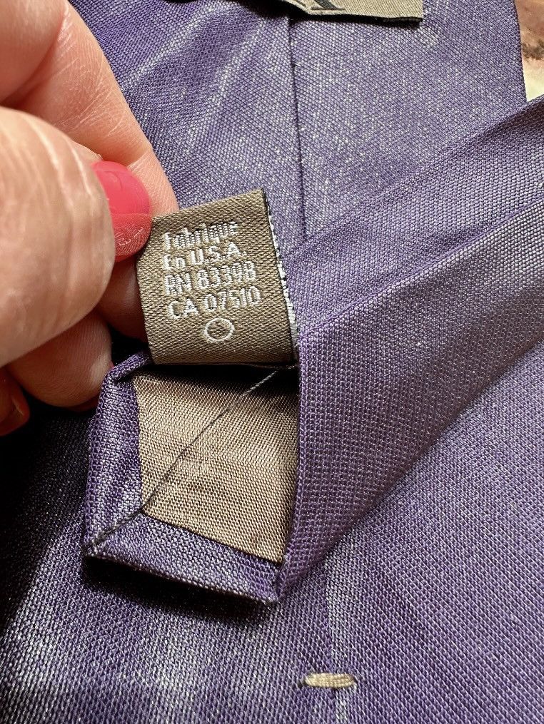 Calvin Klein VINTAGE Y2K 2000s CALVIN KLEIN MENS NECKTIE METALLIC PURPLE Size ONE SIZE - 6 Thumbnail