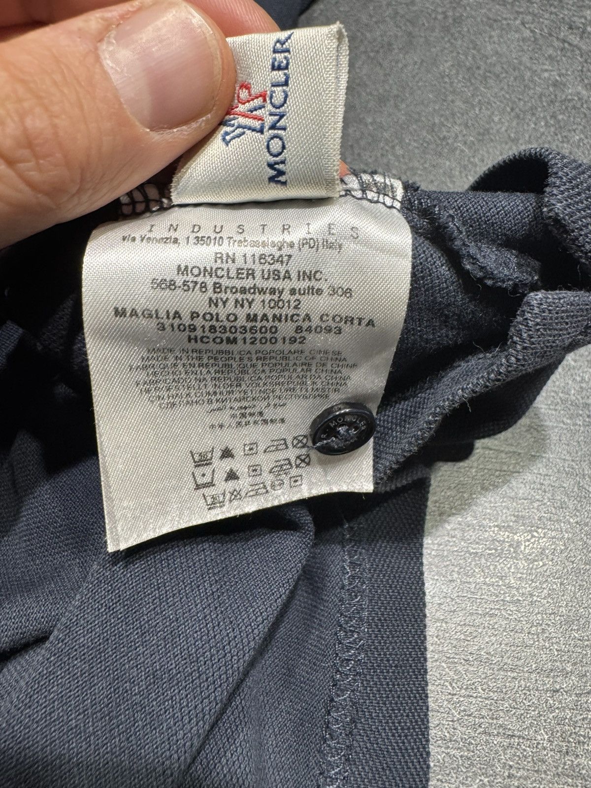 Moncler Moncler Designer Polo T-Shirt Navy high end luxury patch Size US L / EU 52-54 / 3 - 6 Thumbnail