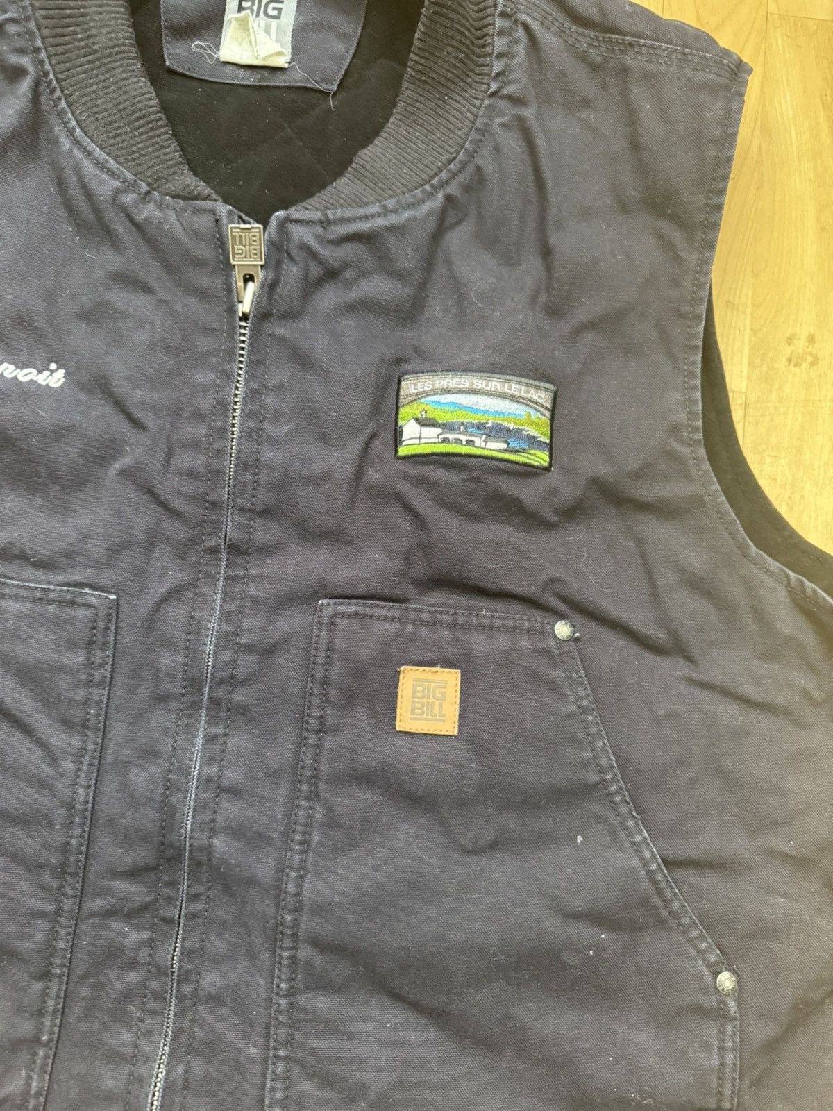 Japanese Brand × Vintage Vintage Dark Blue Big Bill Workwear or Streetwear Vest 90s Size US L / EU 52-54 / 3 - 4 Thumbnail
