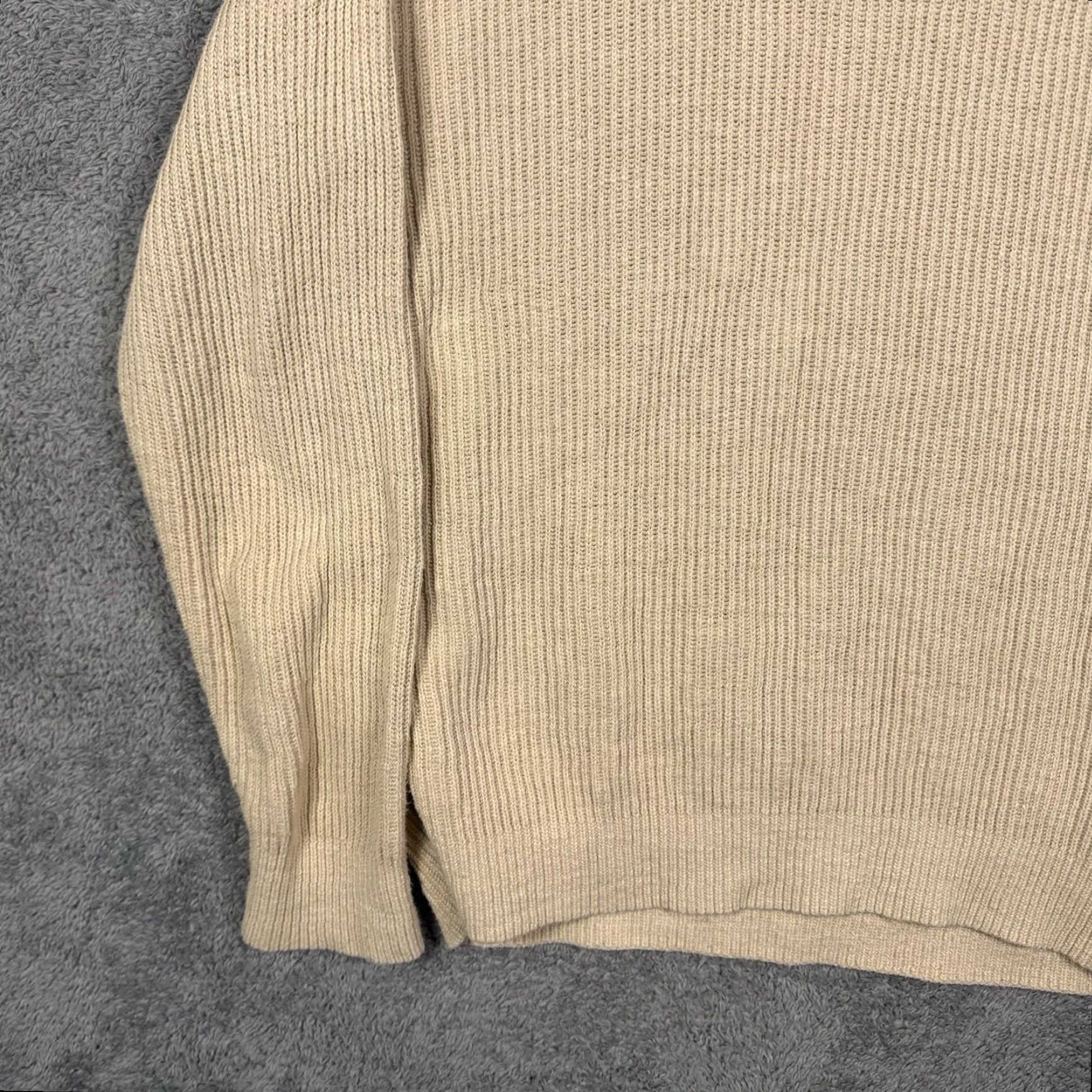 Banana Republic Banana Republic Roll Neck Sweater Men LT Fisherman Chunky Knit Ribbed Mock Neck Pullover Size US L / EU 52-54 / 3 - 2 Thumbnail