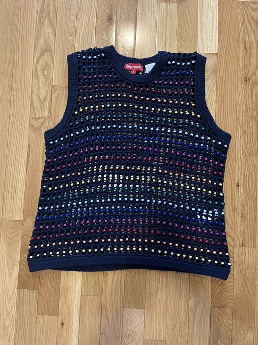 Supreme Supreme Beaded Sweater Vest | Grailed