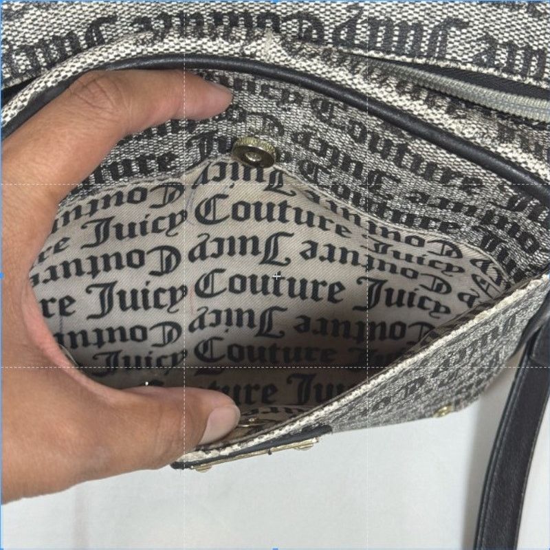 Juicy Couture Juicy Couture Black Monogram Mini Crossbody Women's USED Size ONE SIZE - 4 Thumbnail