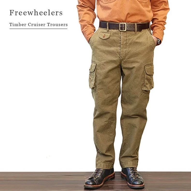 Freewheelers Freewheelers Freewheelers Cargo Pants Khaki Color Size 34 Size US 34 / EU 50 - 5 Thumbnail