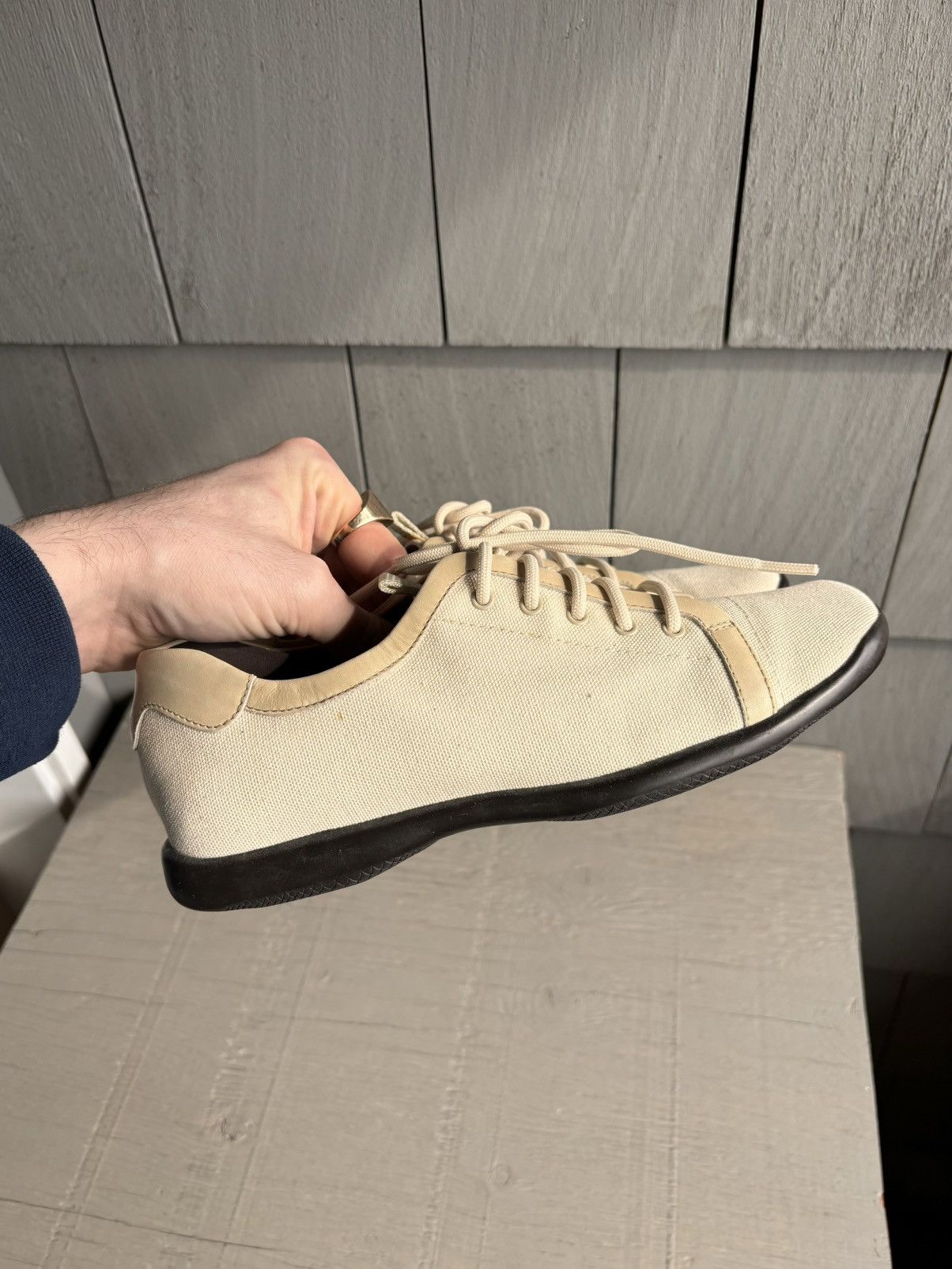 Prada × Vintage 2000s Prada Shoes Vintage Square Toe Sport Canvas 90s 3864 Size US 7 / IT 37 - 14 Thumbnail