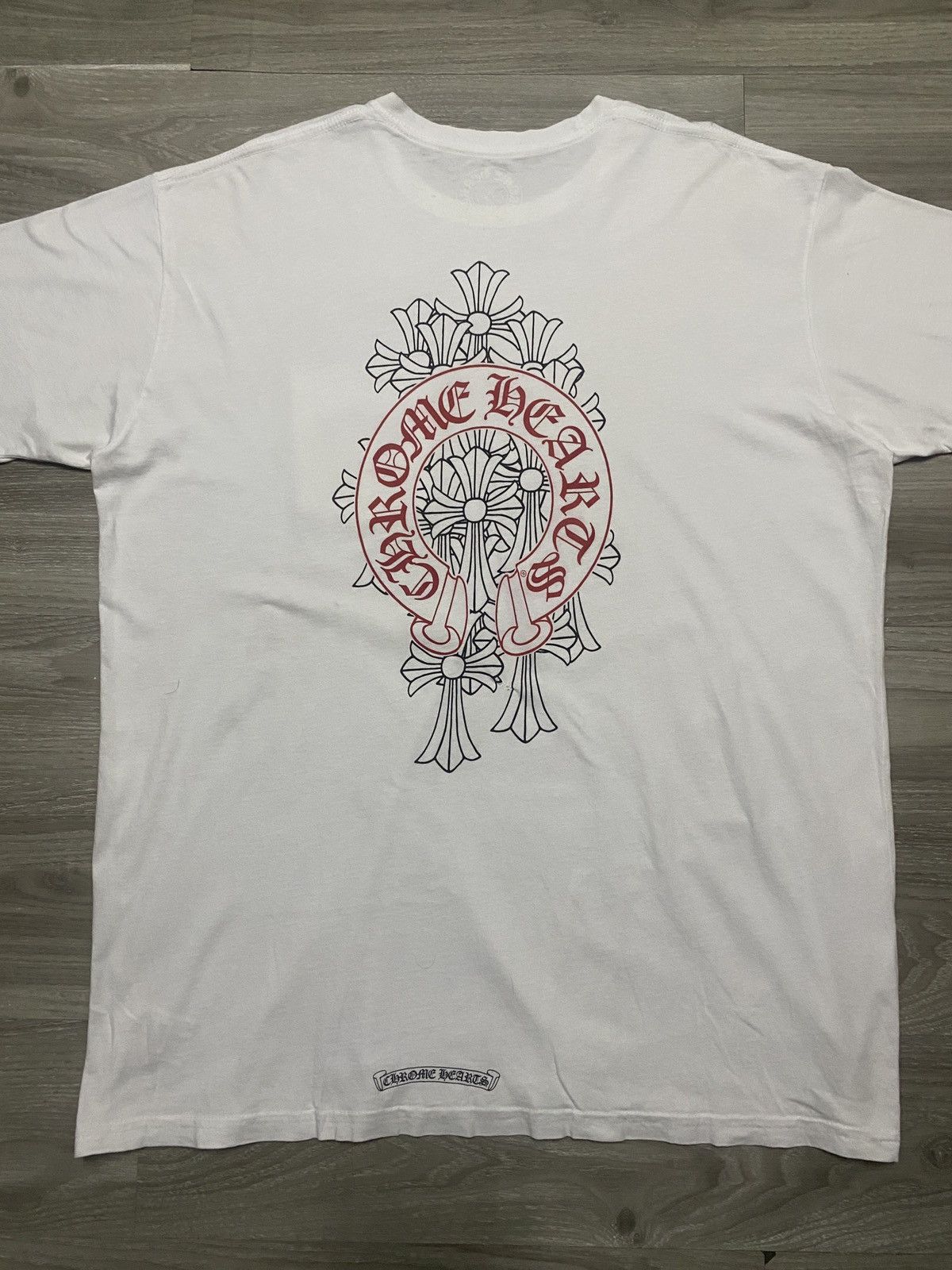 Chrome Hearts RARE - CEMETERY CROSS RED HORSESHOE CHROME HEARTS TEE Size US XXL / EU 58 / 5 - 2 Thumbnail