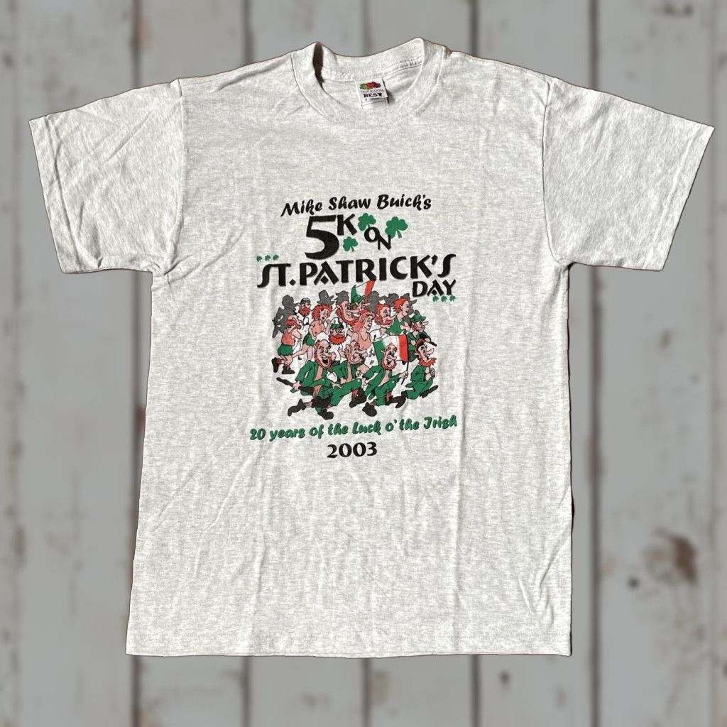 Fruit Of The Loom VINTAGE Fruit Of The Loom Men’s Medium Gray T Shirt St. Patrick’s Day 5k 2003 Size US M / EU 48-50 / 2 - 1 Thumbnail