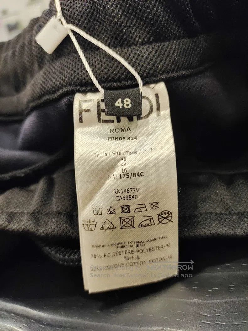 Fendi Fendi Black La Vieille Ferme logo sweatpants Size US 32 / EU 48 - 4 Thumbnail
