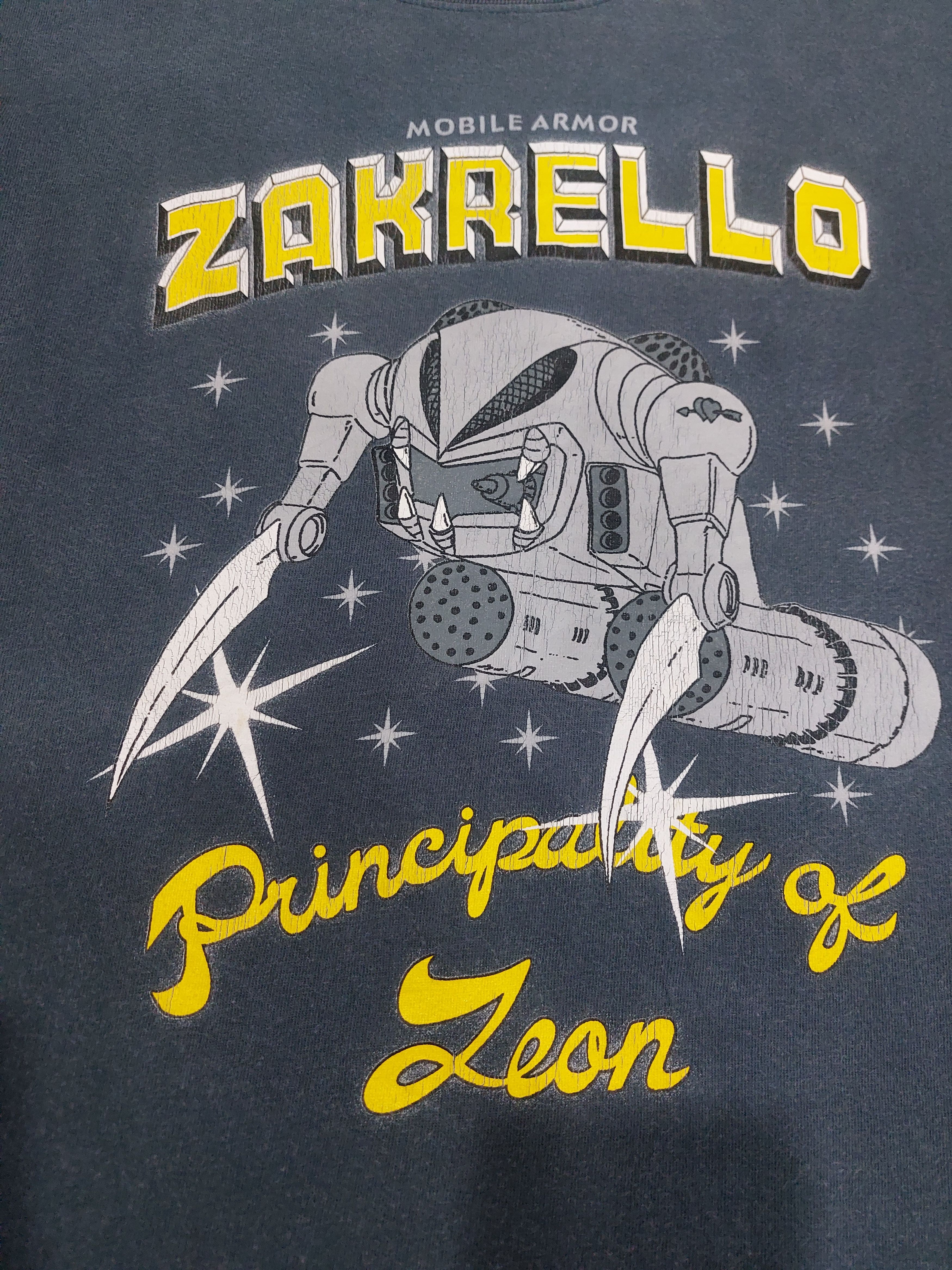 Anime × Japanese Brand × Vintage 🔥🔥🔥GUNDAM Y2K ZAKRELLO PRINCIPALITY OF ZEON SUN FADED TEE Size US L / EU 52-54 / 3 - 5 Thumbnail