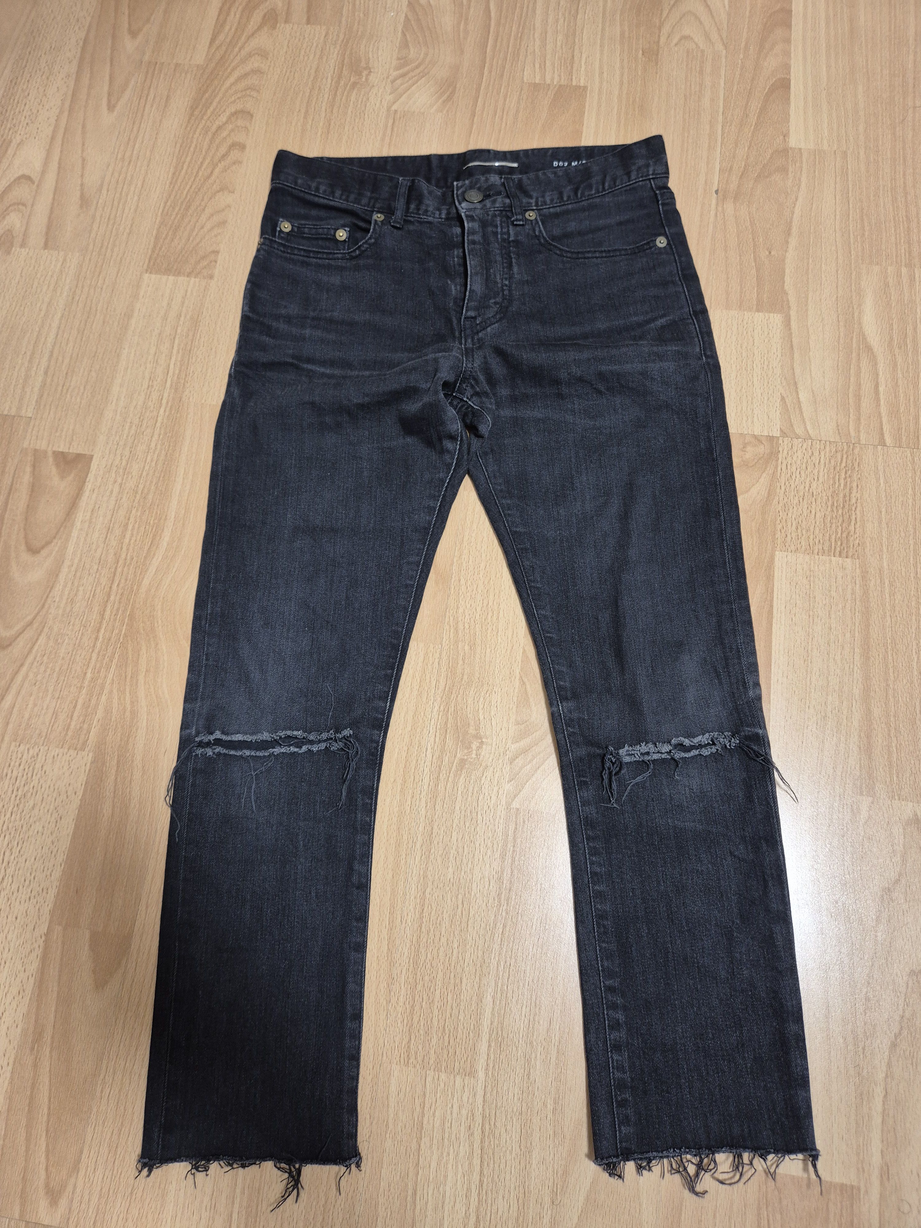 Saint Laurent Paris Saint Lauren 2015 Knee Slit Denim by Hedi Slimane Size US 26 / EU 42 - 1 Thumbnail