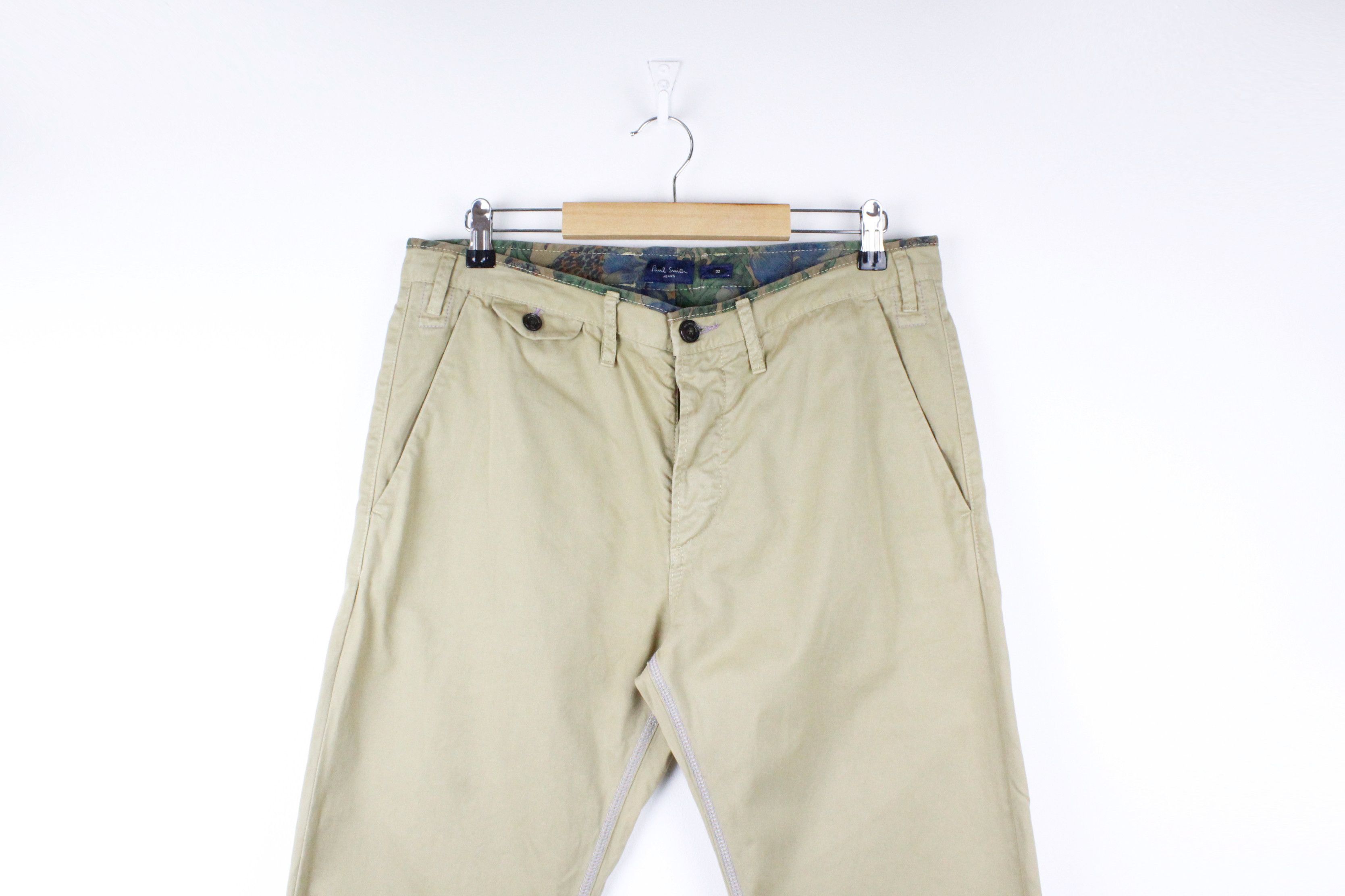Paul Smith × Paul Smith Red Ear Paul Smith Beige Twill Cotton Flat Lock Heritage Pants Size US 32 / EU 48 - 2 Thumbnail