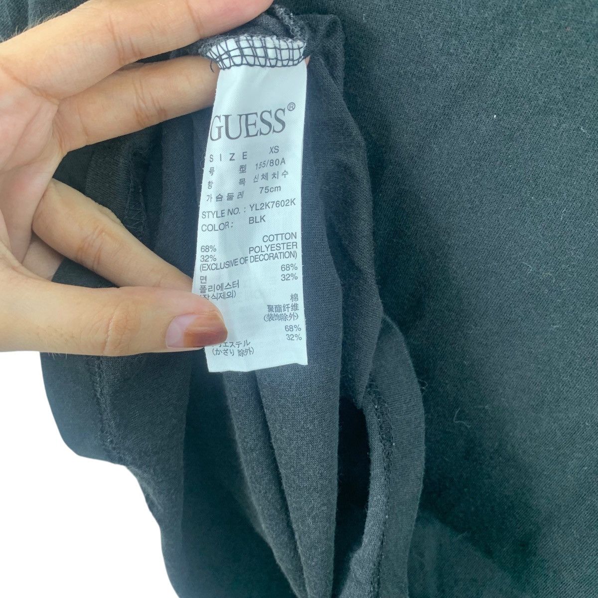 Guess GUESS USA DENIM Lifestyle Logo Cropped Top Tee Shirt Black Size XS / US 0-2 / IT 36-38 - 11 Thumbnail