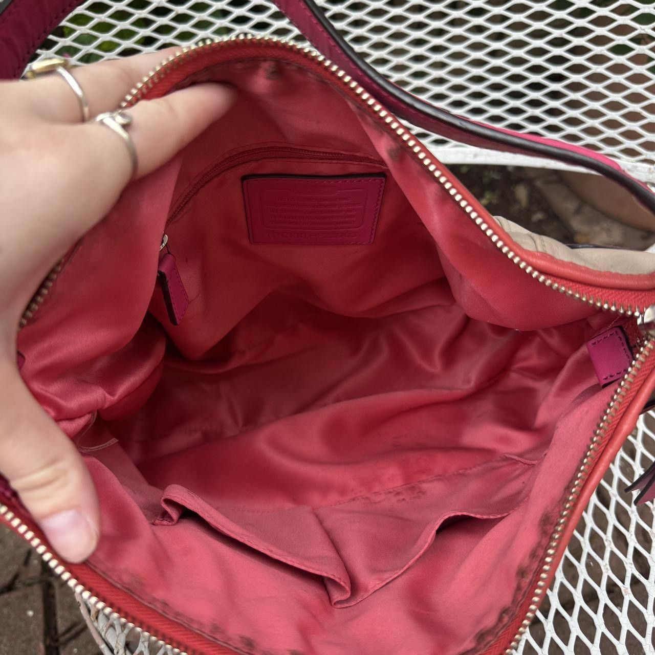 Coach Y2K Coach 2-Tone Beige & Pink Convertible Bag Size ONE SIZE - 6 Thumbnail