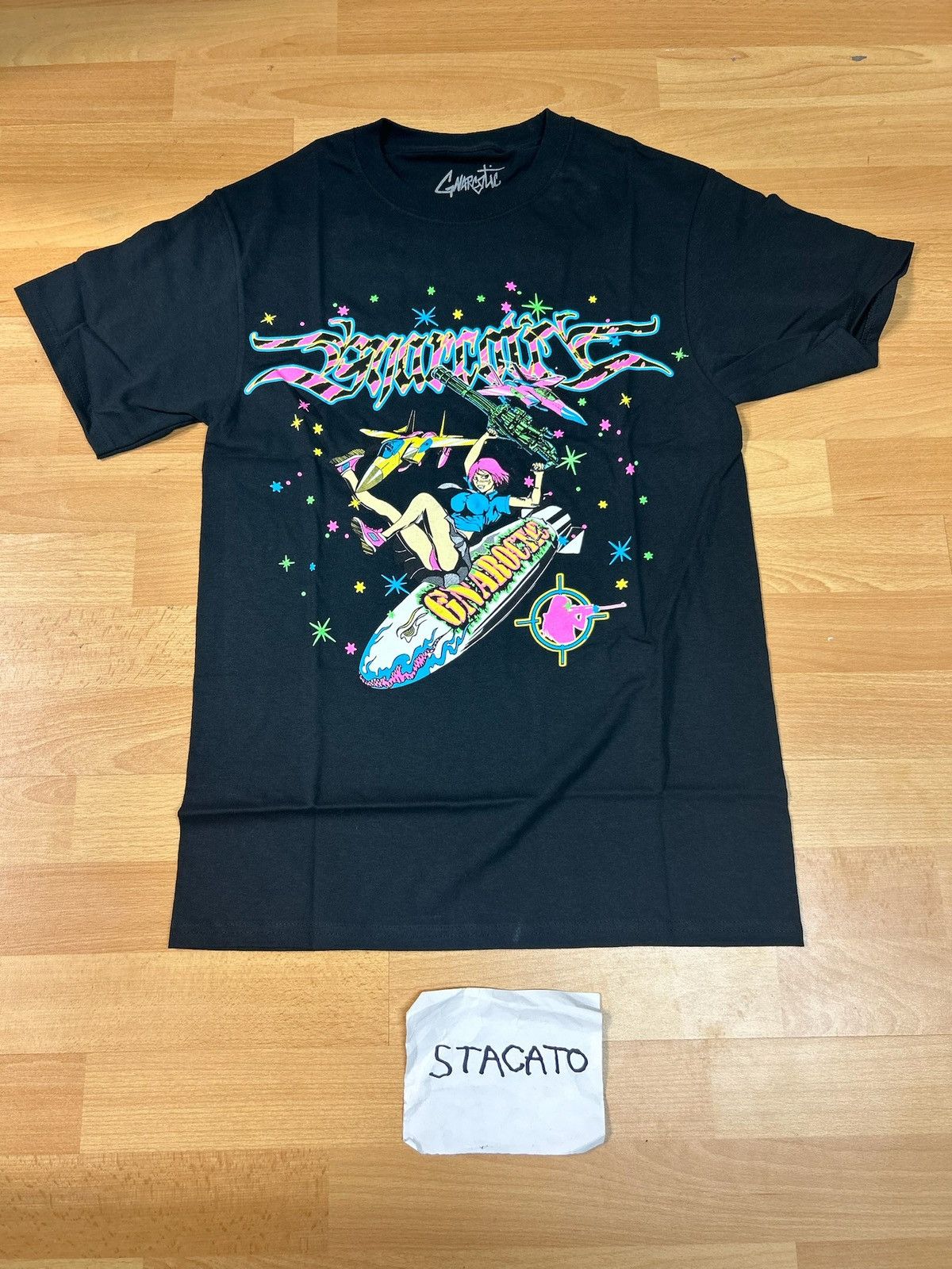 Gnarcotic × Rap Tees Gnarcotic Lil Gnar Rocket Girl Tee Black Size US S / EU 44-46 / 1 - 1 Thumbnail